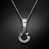 Sudraba kulons "Klasika (Jet Hematite)" ar Swarovski™ kristāliem
